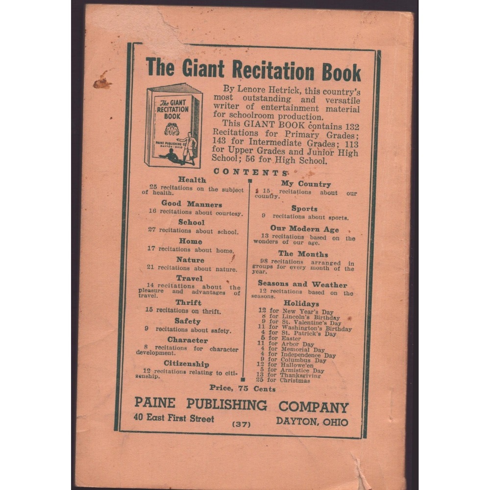 Dialogues o' Pep and Humor Plays Skits Paine Publishing Dayton OH Vtg Booklet - Picture 2 of 3